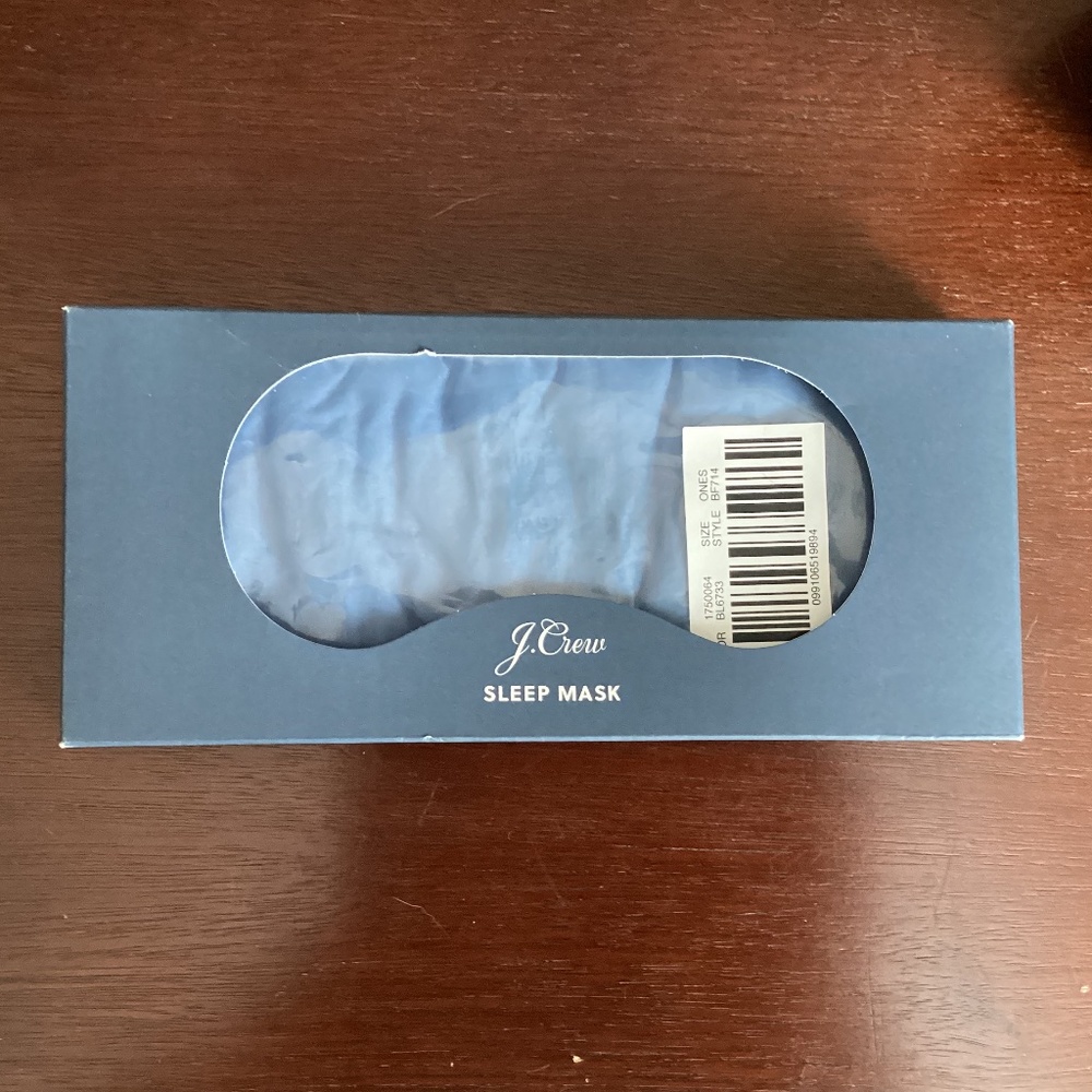 NIB J Crew Cotton Blue Sleep Mask